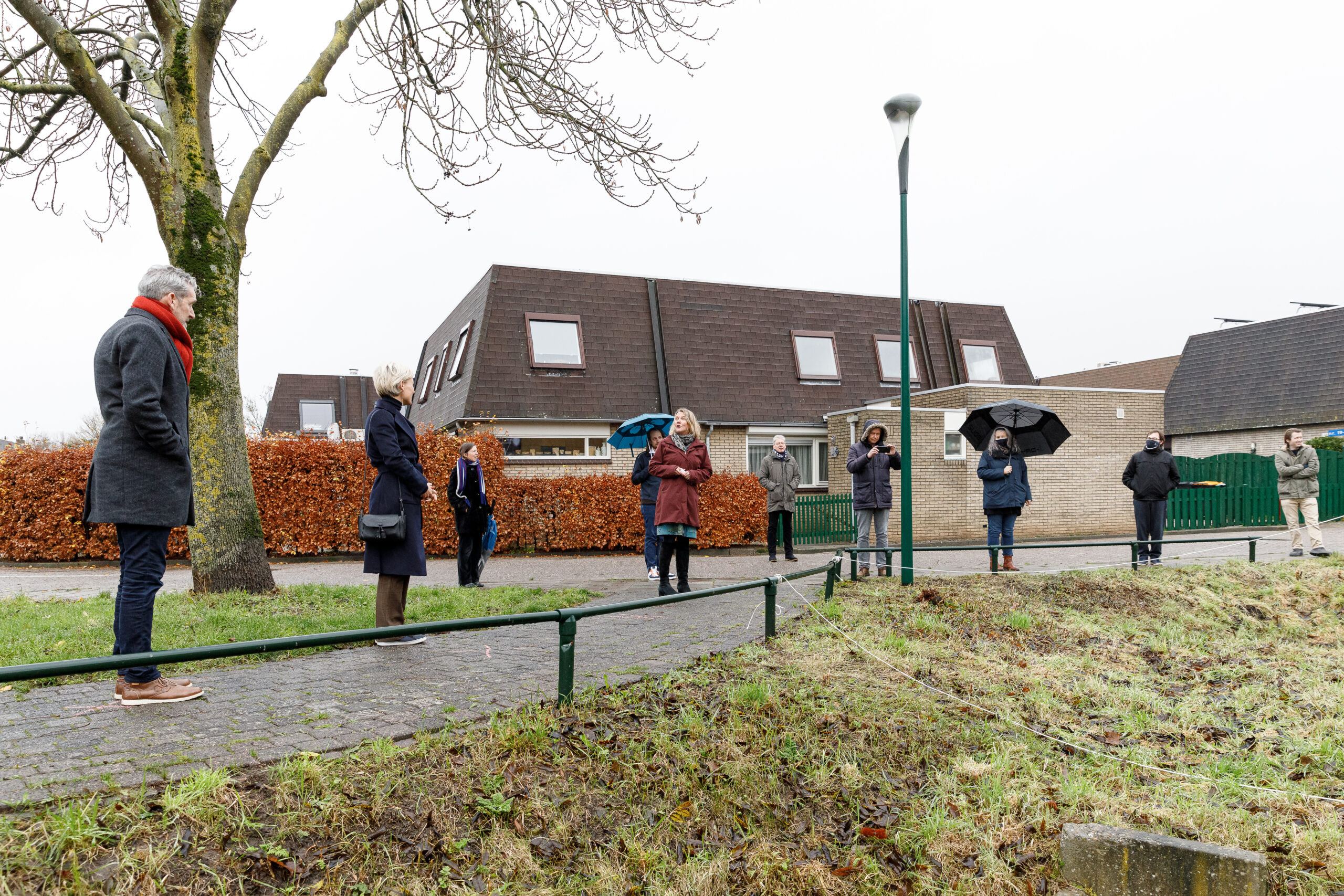 Bijeenkomst onthulling logo aan de archiefbewaarplaats - Foto W. Leeman, 2021