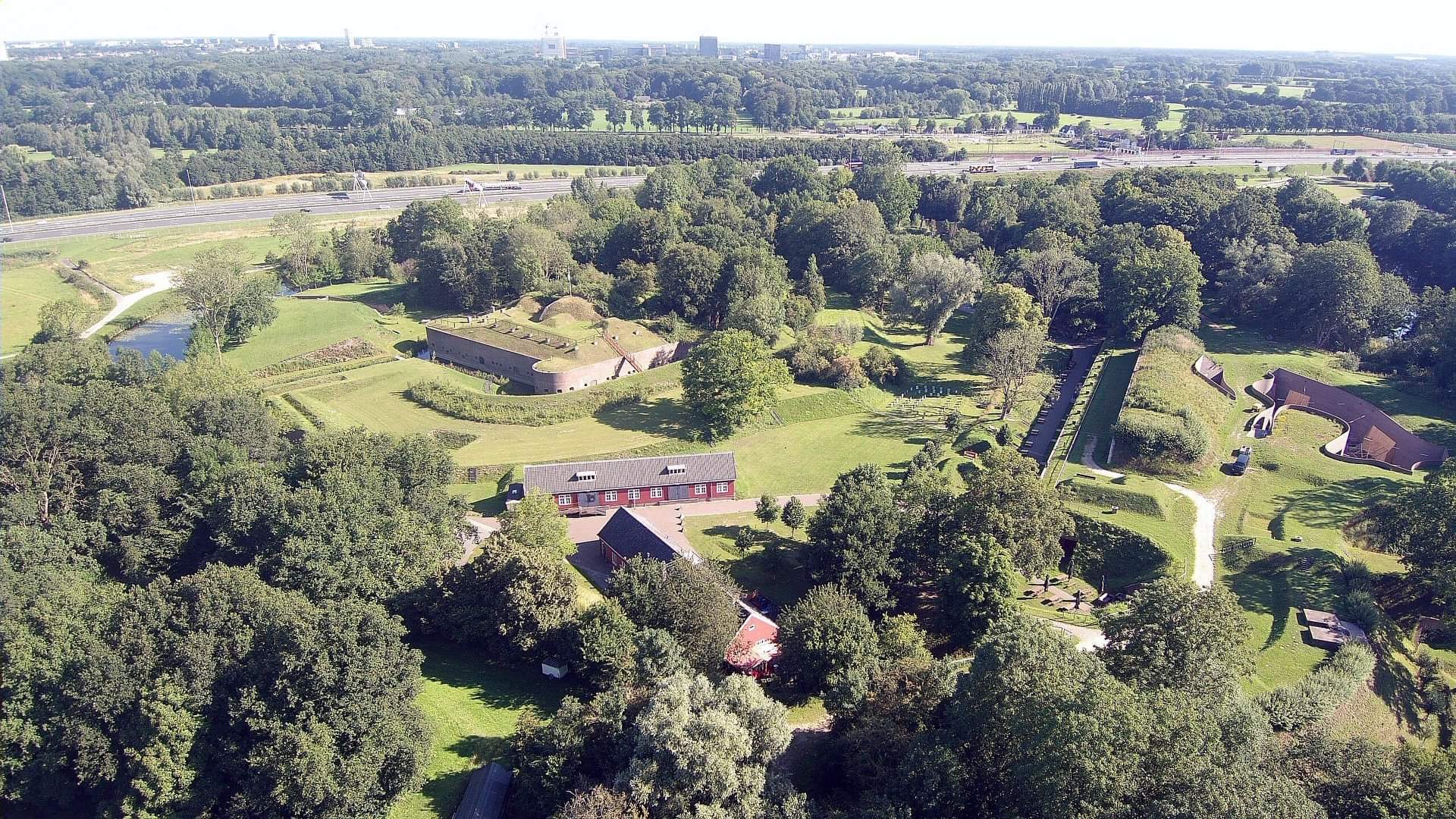 Drone-foto van Fort bij Vechten. Fotograaf Bert Goes. Cat.nr. 262