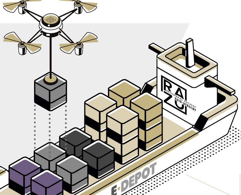 Uitsnede uit de infographic e-depot van het RAZU, 2022