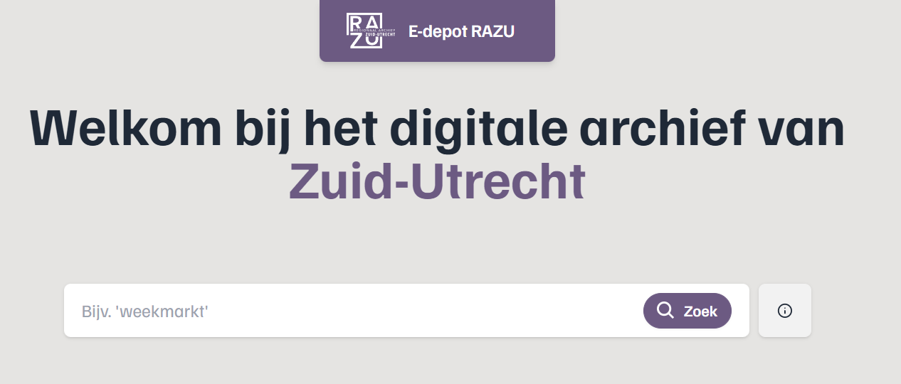 Uitsnede van de voorpagina van de nieuwe zoekomgeving. Afbeelding 1. Uitsnede van de voorpagina van de nieuwe zoekomgeving.